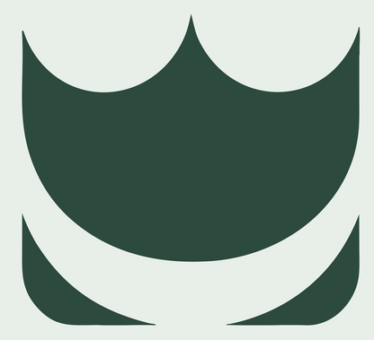 Negative Space Crown Silhouette Mark #e8efe9/#2d4a3e