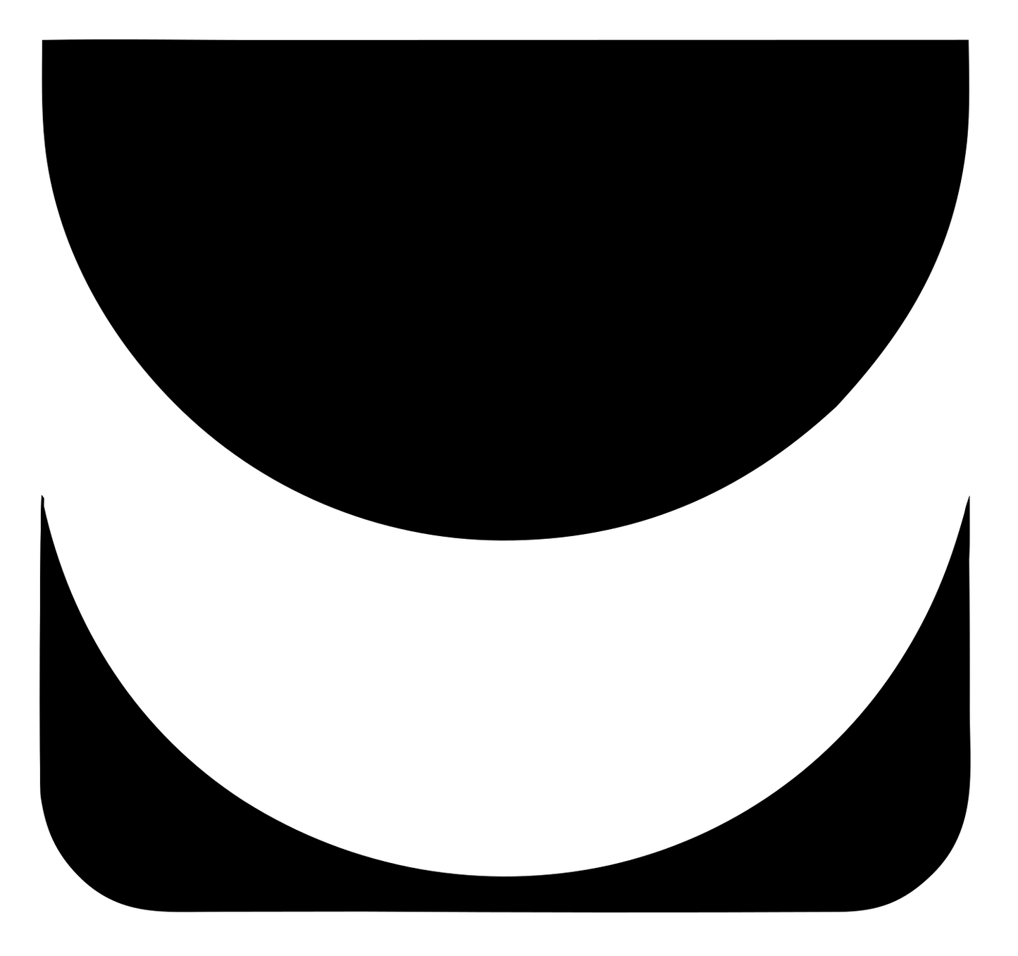 Rounded Crown Negative Space Logo #ffffff/#000000