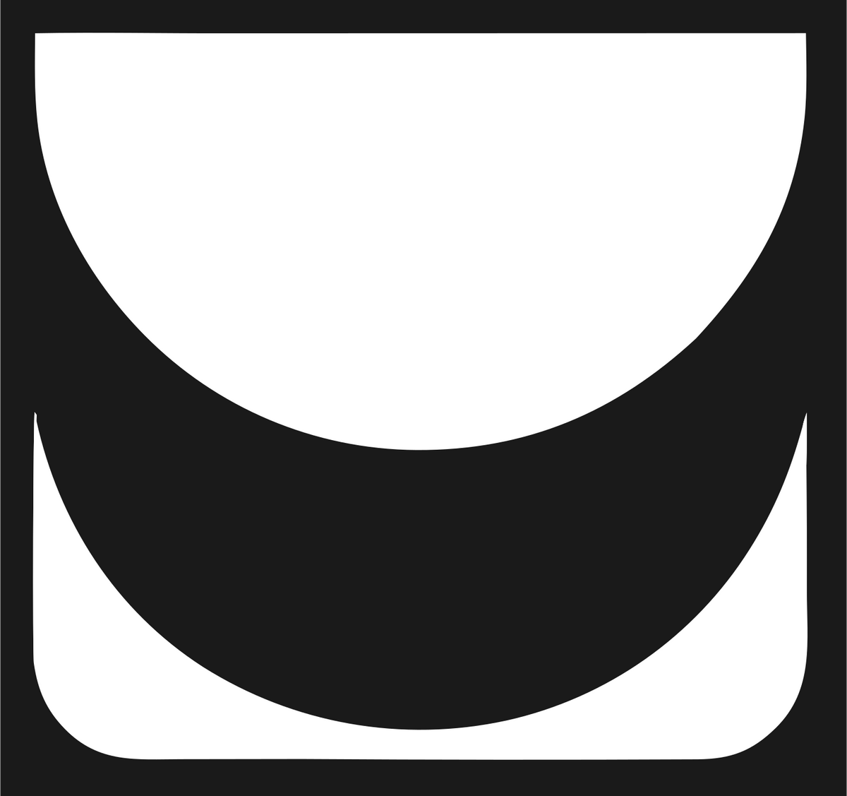 Rounded Crown Negative Space Logo #1a1a1a/#ffffff