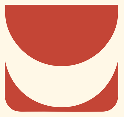 Rounded Crown Negative Space Logo #fff8e7/#c44536