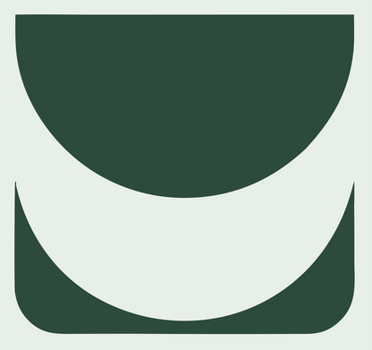 Rounded Crown Negative Space Logo #e8efe9/#2d4a3e