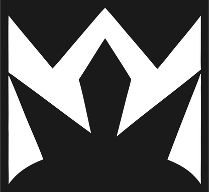 Jagged Crown Negative Space Logo #1a1a1a/#ffffff