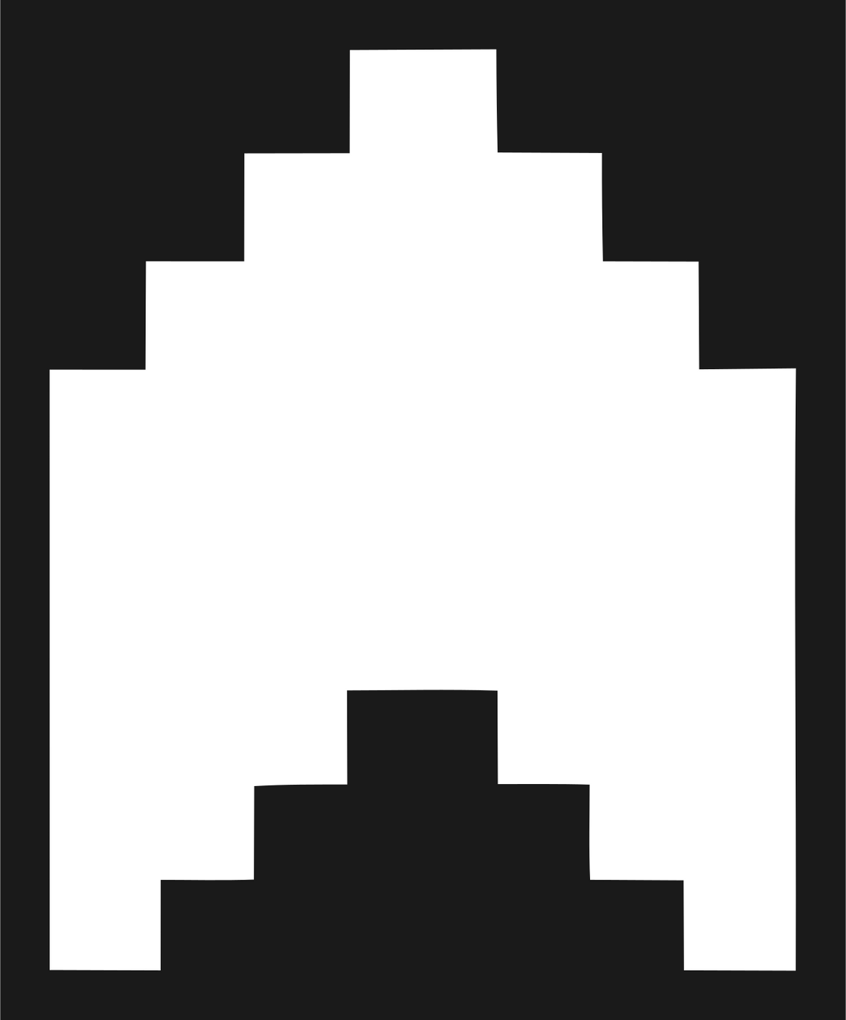 Pixel Crown Retro Badge #1a1a1a/#ffffff