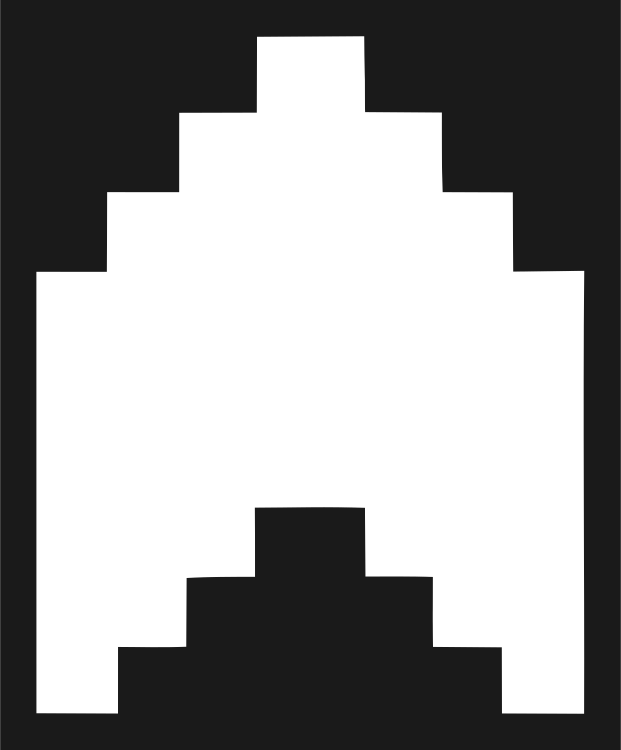 Pixel Crown Retro Badge #1a1a1a/#ffffff