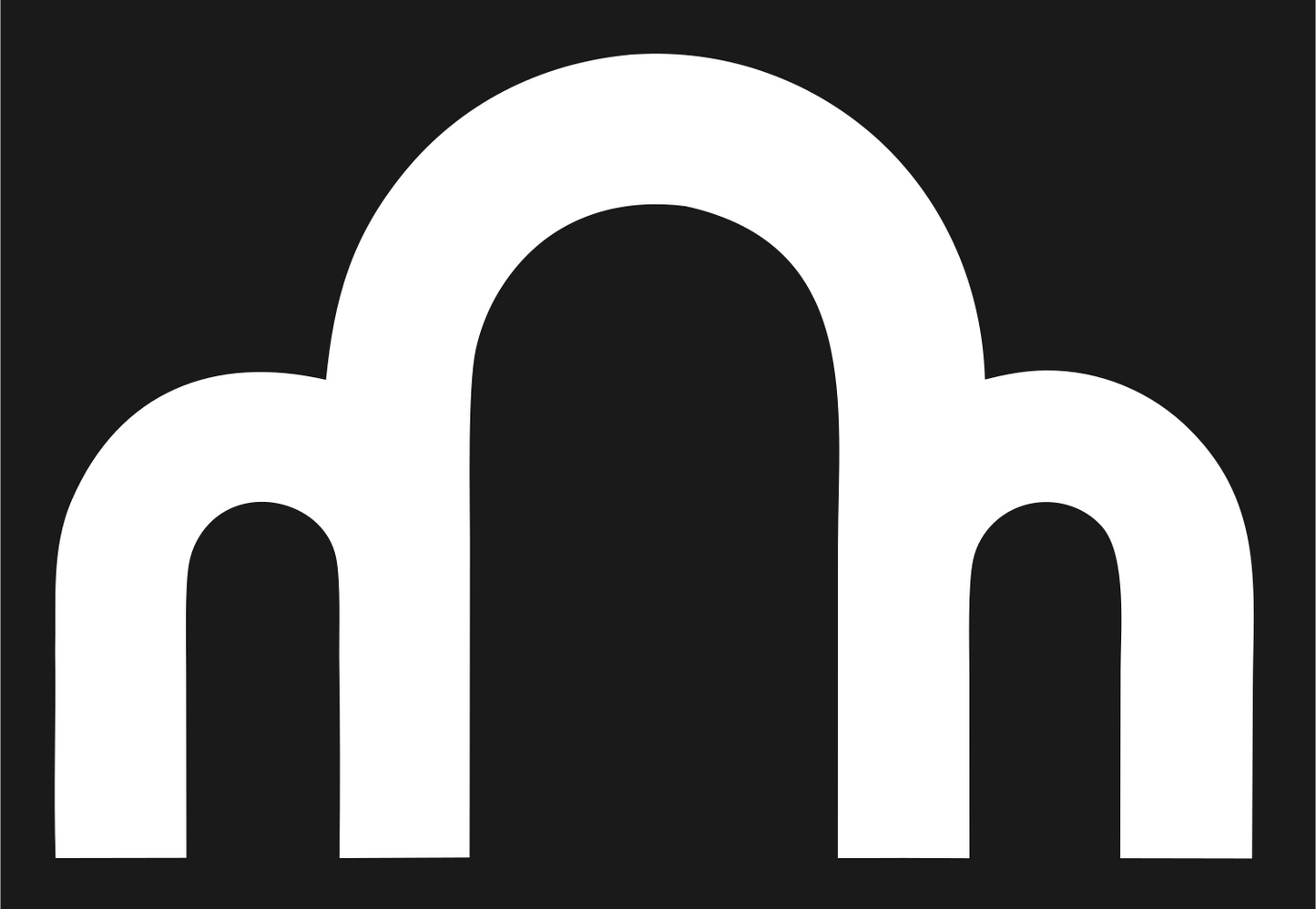 Blocky Arch Crown Mark #1a1a1a/#ffffff