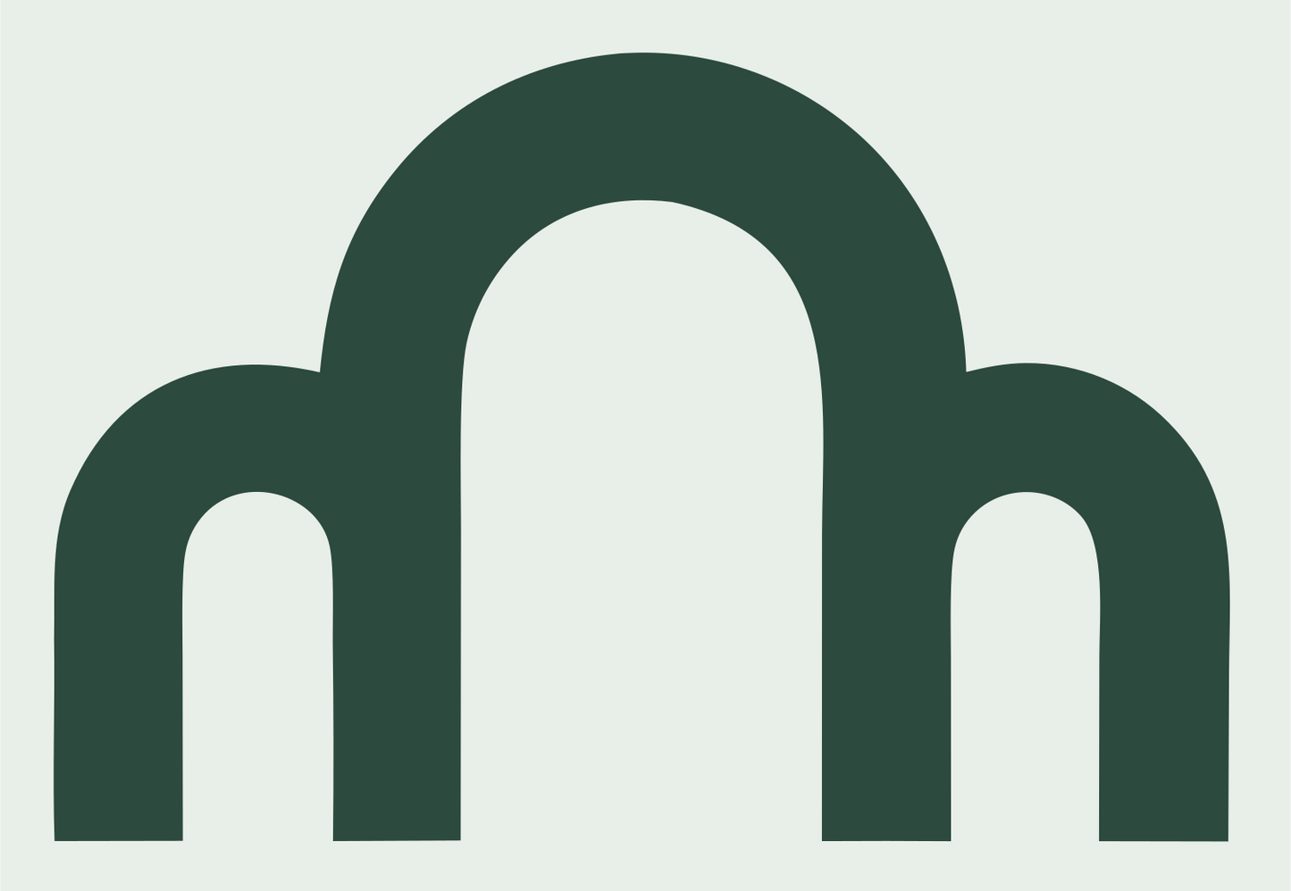 Blocky Arch Crown Mark #e8efe9/#2d4a3e