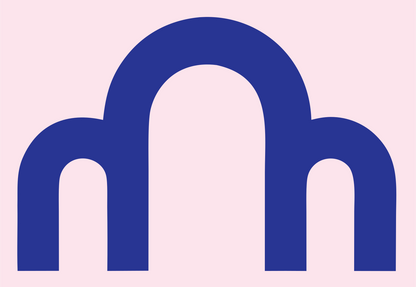 Blocky Arch Crown Mark #fce4ec/#283593
