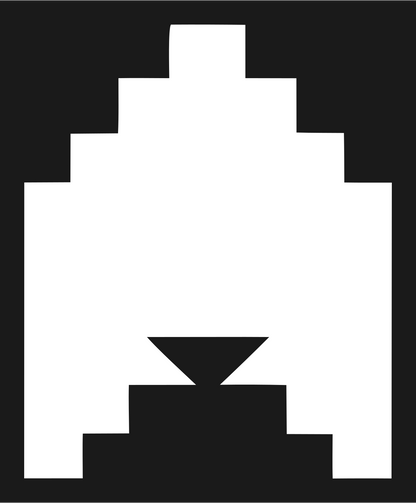 Pixel Crown Stepped Emblem #1a1a1a/#ffffff