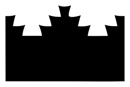 Chunky Battlement Crown Logo #ffffff/#000000