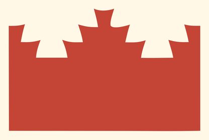 Chunky Battlement Crown Logo #fff8e7/#c44536