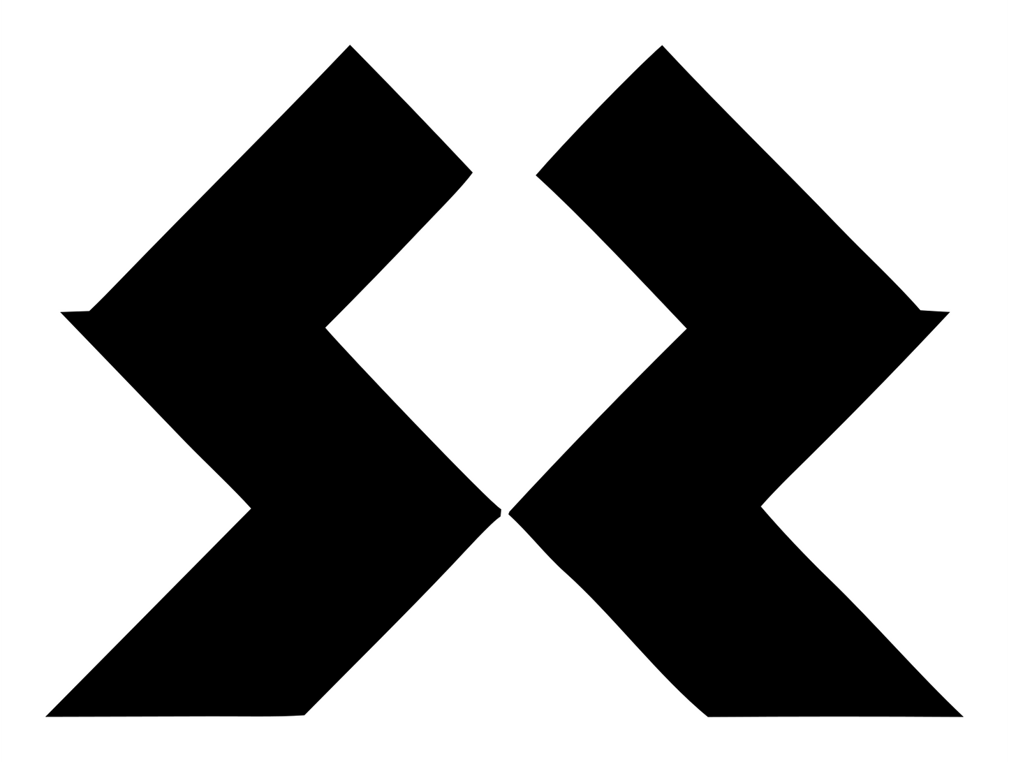 Double Arrow Crown Mark #ffffff/#000000