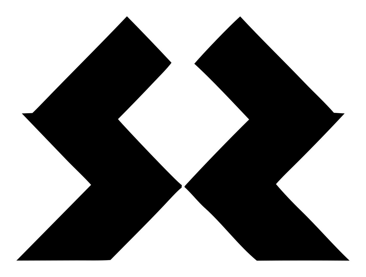 Double Arrow Crown Mark #ffffff/#000000
