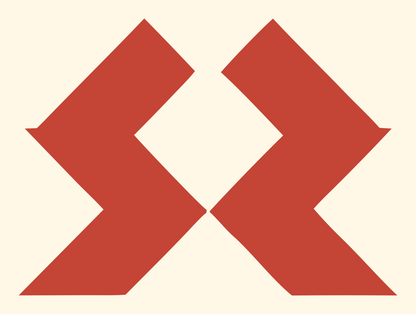 Double Arrow Crown Mark #fff8e7/#c44536