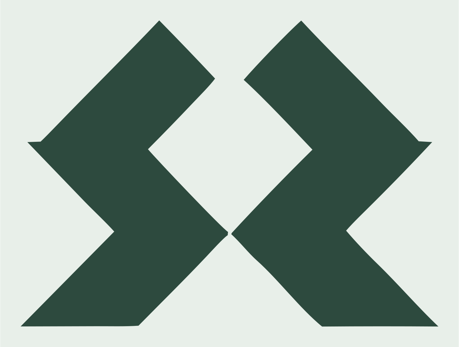 Double Arrow Crown Mark #e8efe9/#2d4a3e