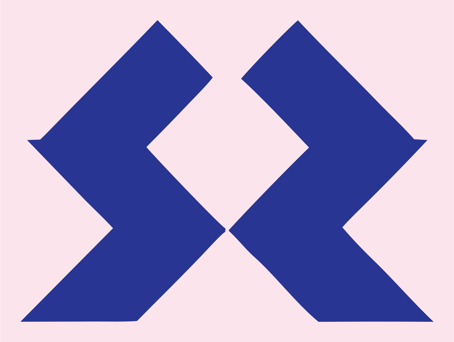 Double Arrow Crown Mark #fce4ec/#283593
