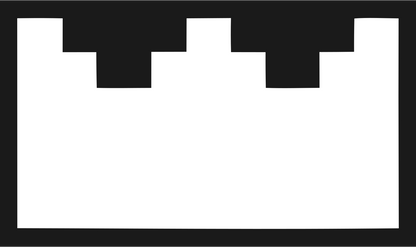 Chunky Battlement Crown Icon #1a1a1a/#ffffff
