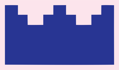 Chunky Battlement Crown Icon #fce4ec/#283593