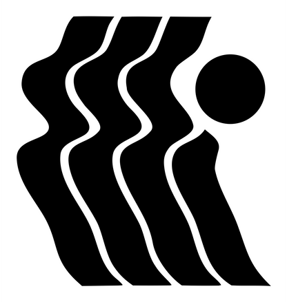 Bold Wavy Crown Figure Mark #ffffff/#000000