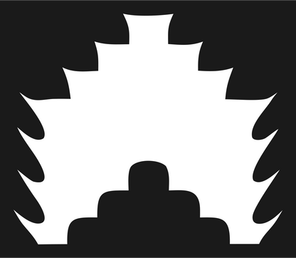 Spiked Crown Silhouette Badge #1a1a1a/#ffffff