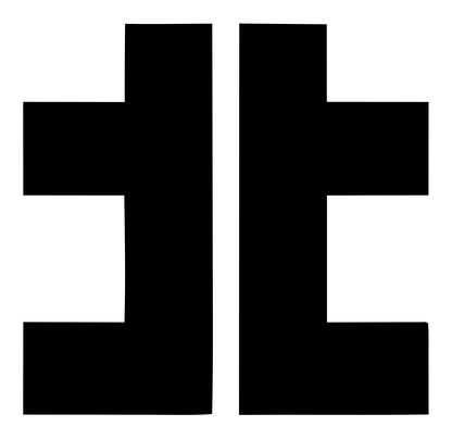 Bold Double Column Crown Mark #ffffff/#000000
