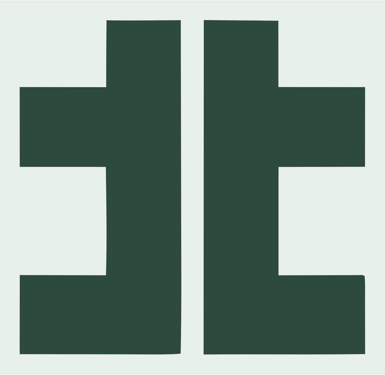 Bold Double Column Crown Mark #e8efe9/#2d4a3e