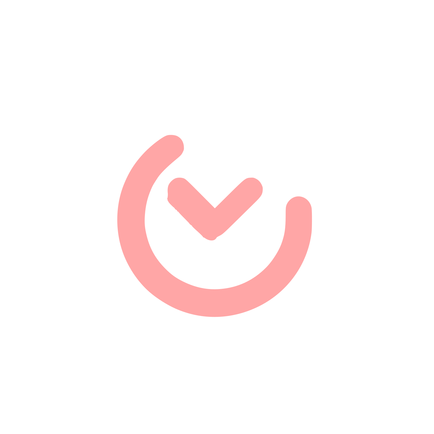 Abstract Clock Logo #ffa6a6