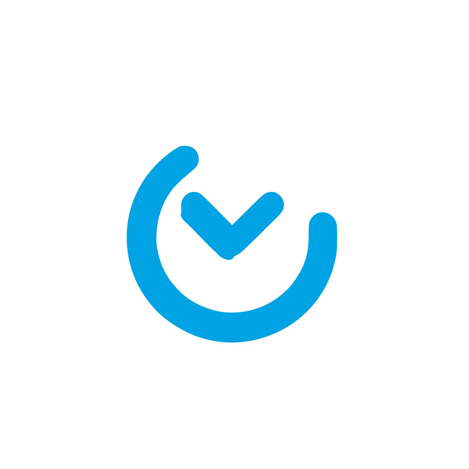 Abstract Clock Logo #00a3e4