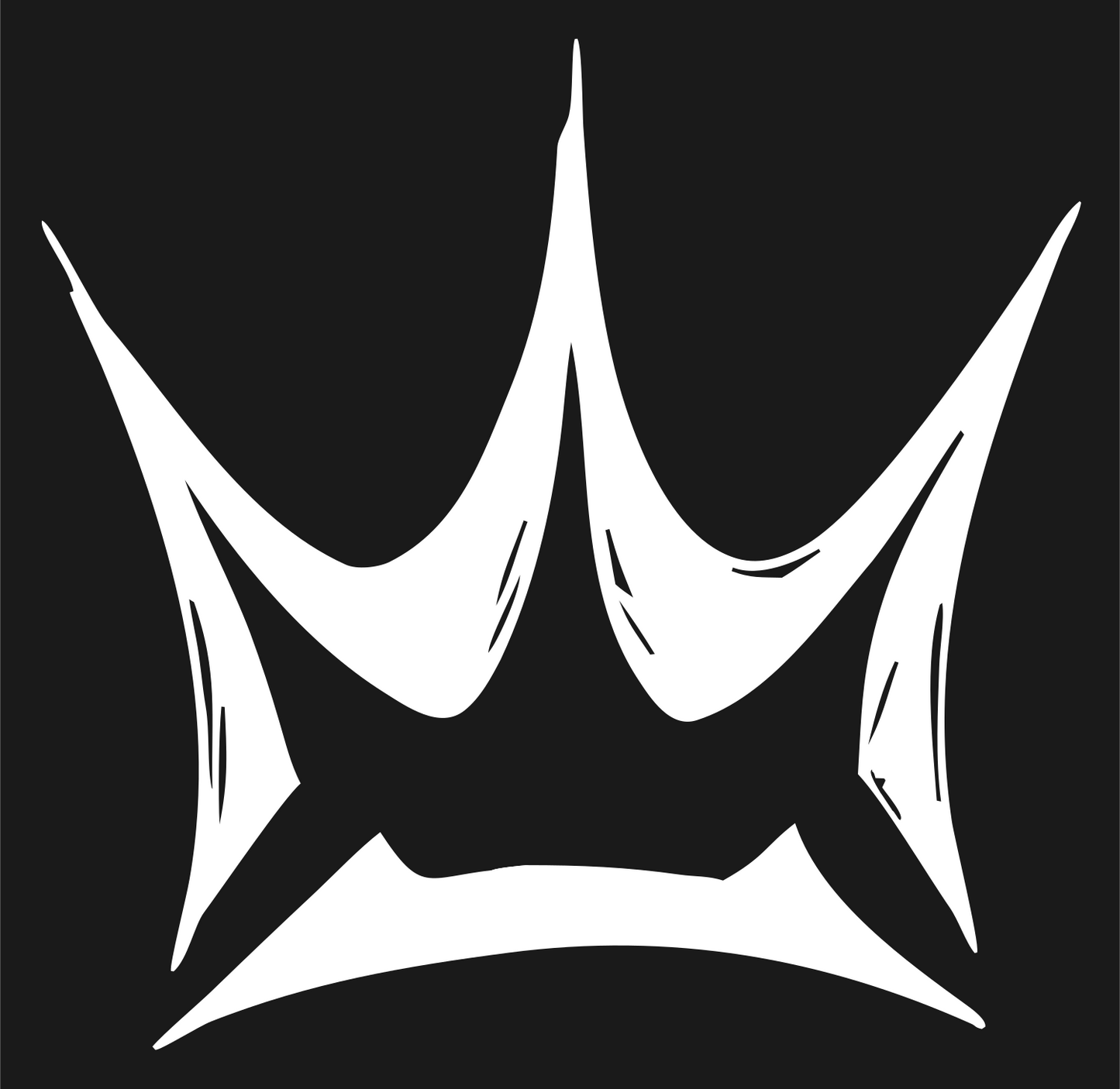 Hand-Drawn Crown Ink Crest #1a1a1a/#ffffff
