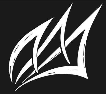 Hand-Drawn Claw Crown Mark #1a1a1a/#ffffff