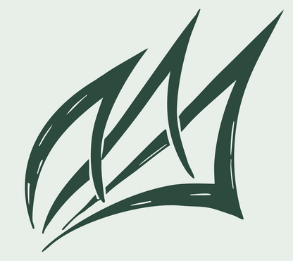Hand-Drawn Claw Crown Mark #e8efe9/#2d4a3e