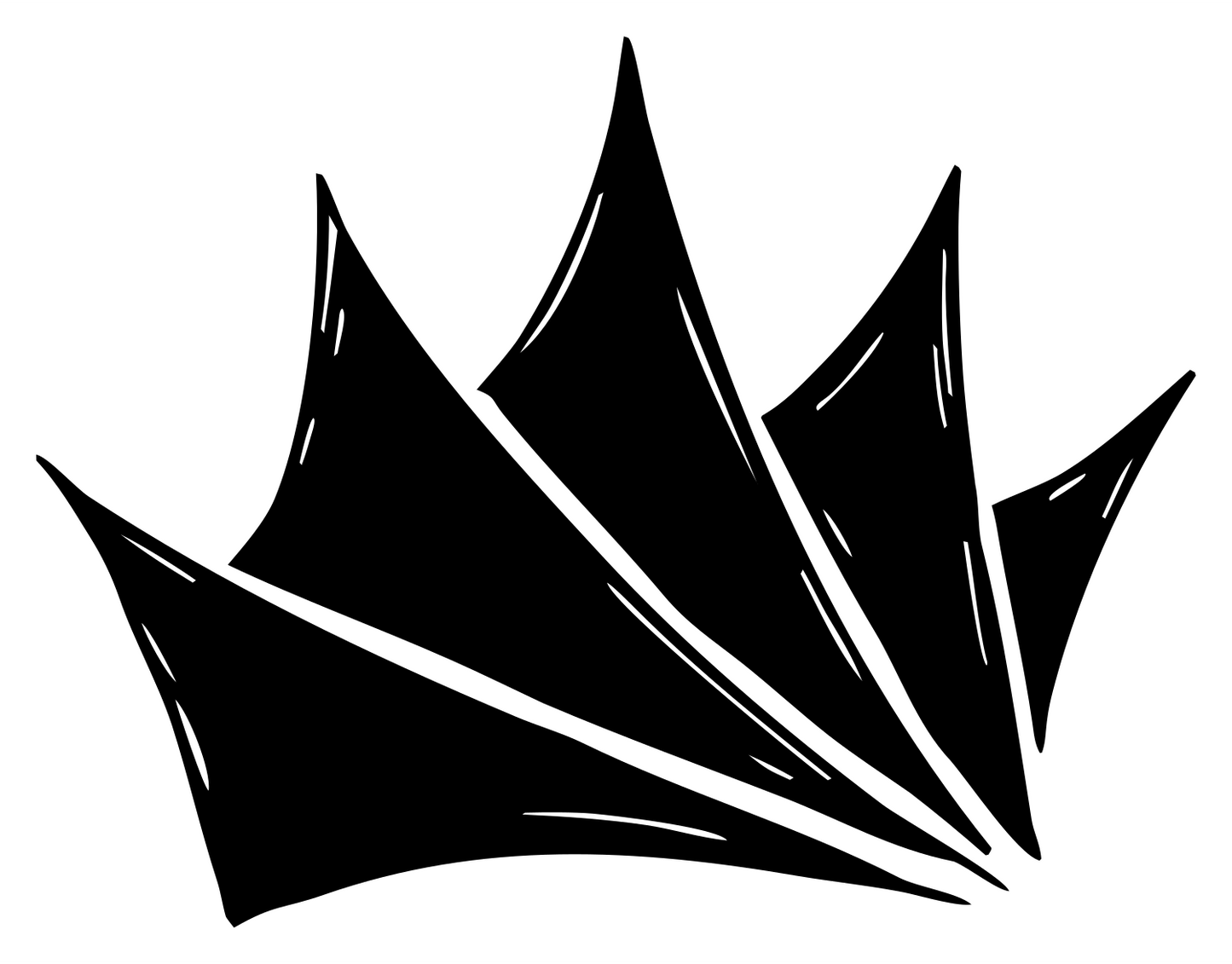 Hand-Drawn Crown Sketch Mark #ffffff/#000000