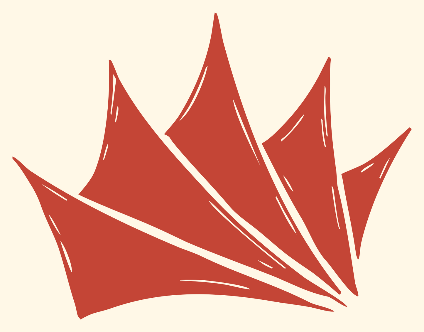 Hand-Drawn Crown Sketch Mark #fff8e7/#c44536