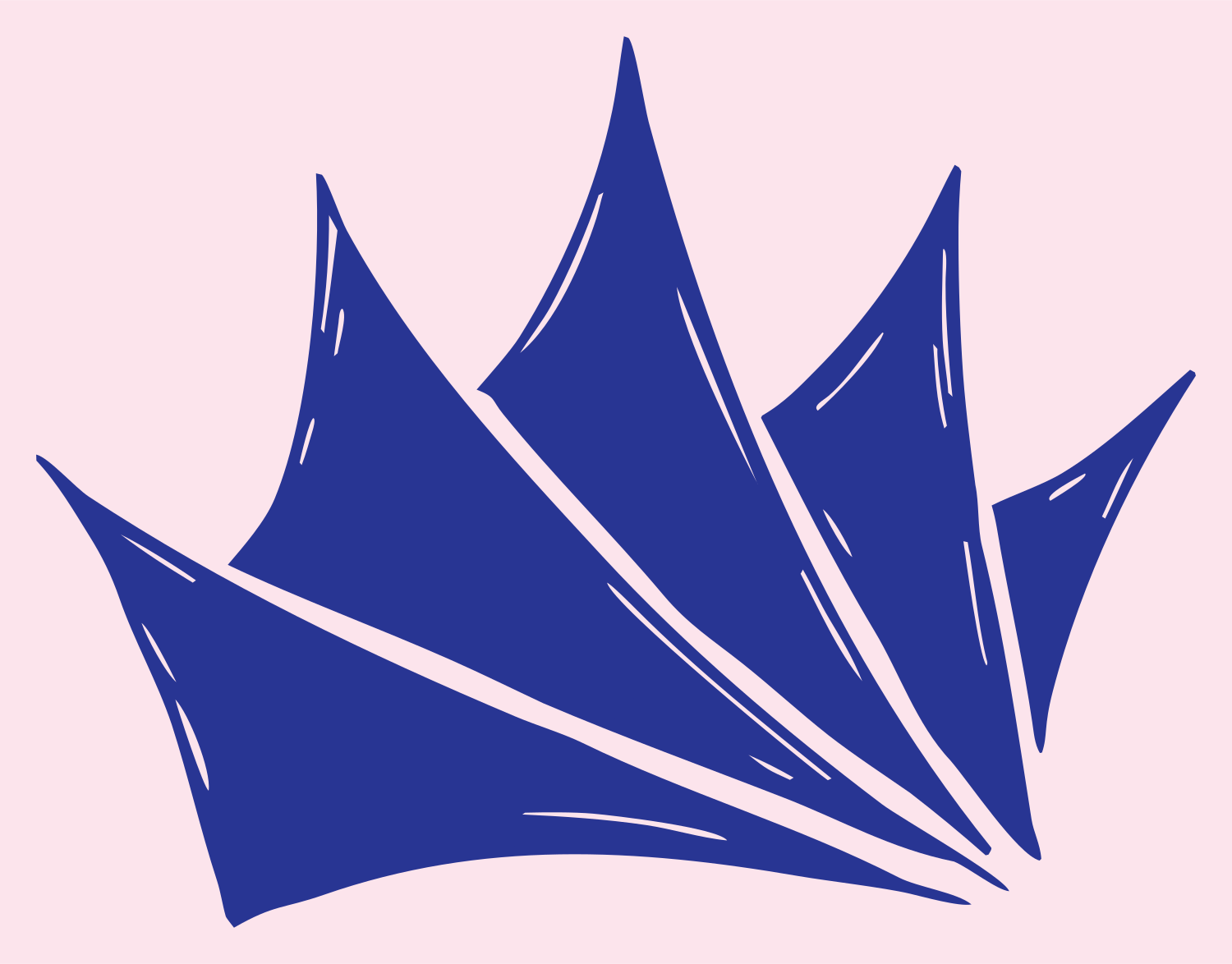 Hand-Drawn Crown Sketch Mark #fce4ec/#283593