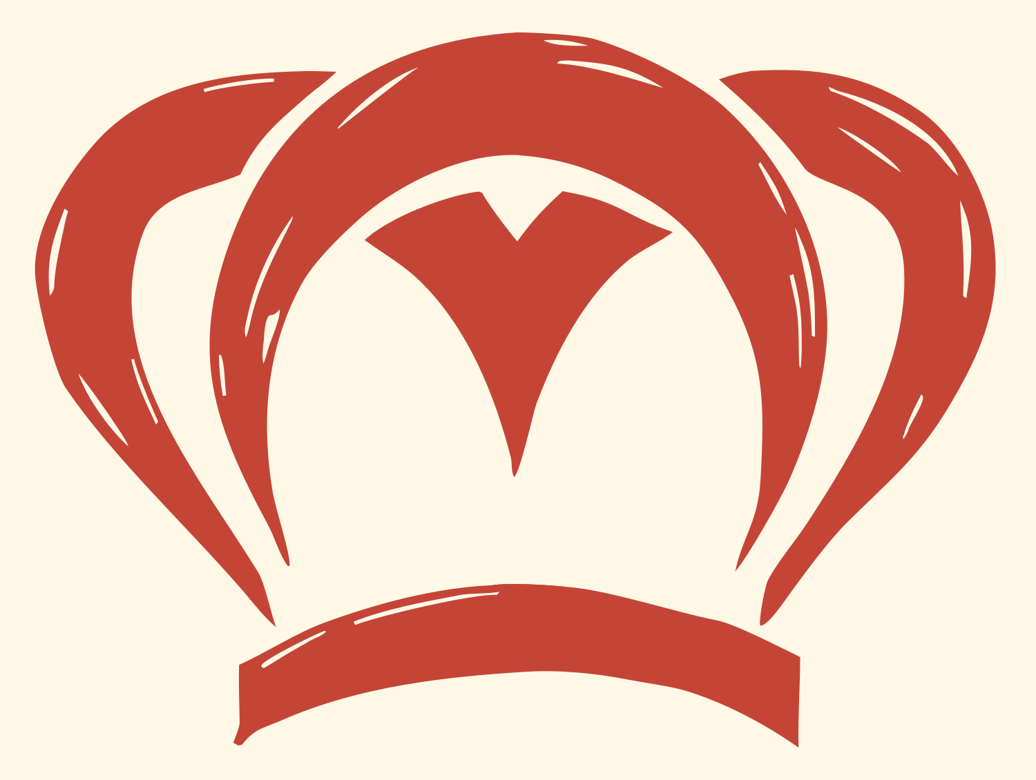 Hand-Drawn Chef Hat Crown Logo #fff8e7/#c44536