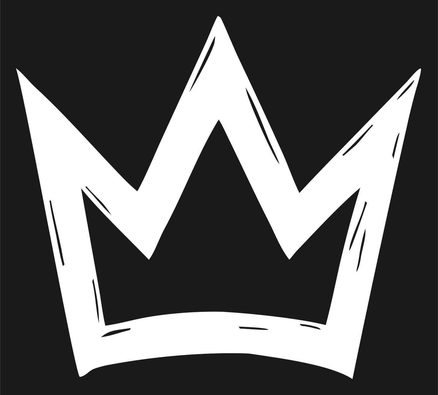 Hand-Drawn Crown Sketch Logo #1a1a1a/#ffffff