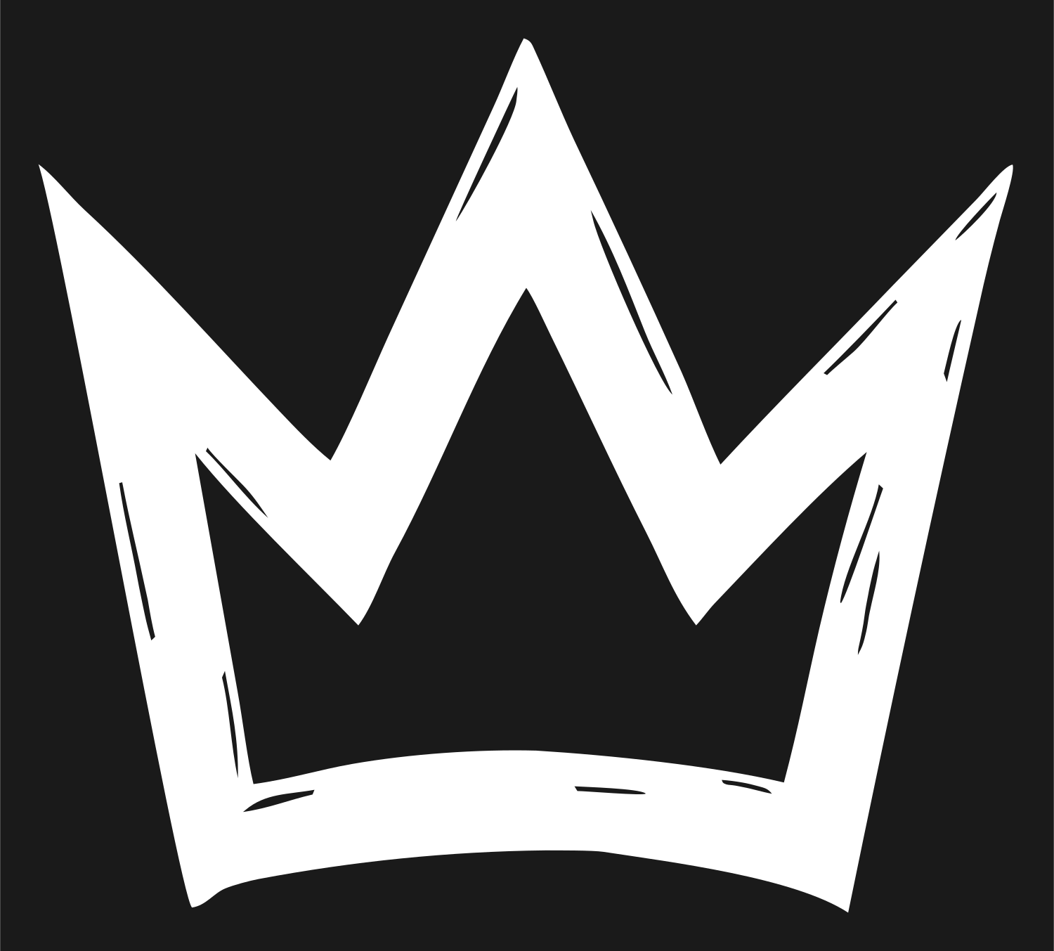 Hand-Drawn Crown Sketch Logo #1a1a1a/#ffffff