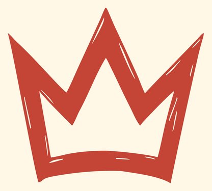 Hand-Drawn Crown Sketch Logo #fff8e7/#c44536