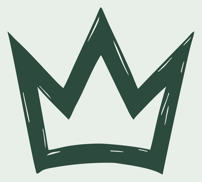 Hand-Drawn Crown Sketch Logo #e8efe9/#2d4a3e