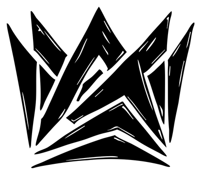 Hand-Drawn Crown Sketch Mark #ffffff/#000000