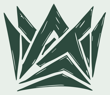 Hand-Drawn Crown Sketch Mark #e8efe9/#2d4a3e