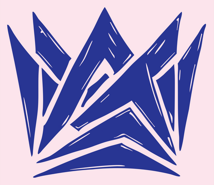 Hand-Drawn Crown Sketch Mark #fce4ec/#283593