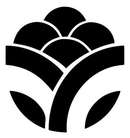Scaled Crown Bloom Mark #ffffff/#000000