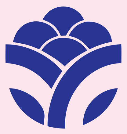 Scaled Crown Bloom Mark #fce4ec/#283593