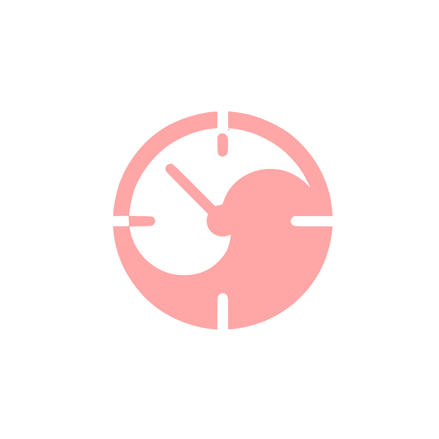 Abstract Clock Logo #ffa6a6