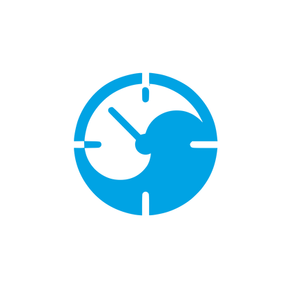 Abstract Clock Logo #00a3e4