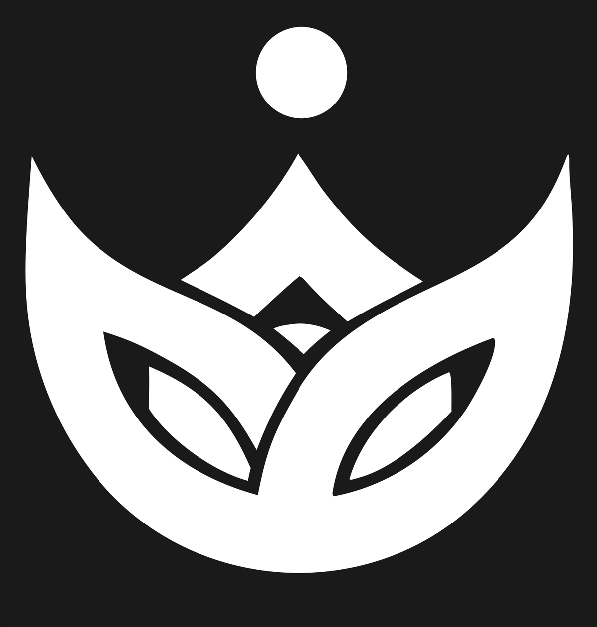 Lotus Crown Leaf Emblem #1a1a1a/#ffffff