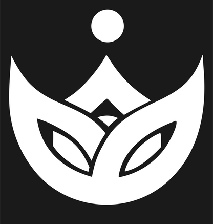 Lotus Crown Leaf Emblem #1a1a1a/#ffffff