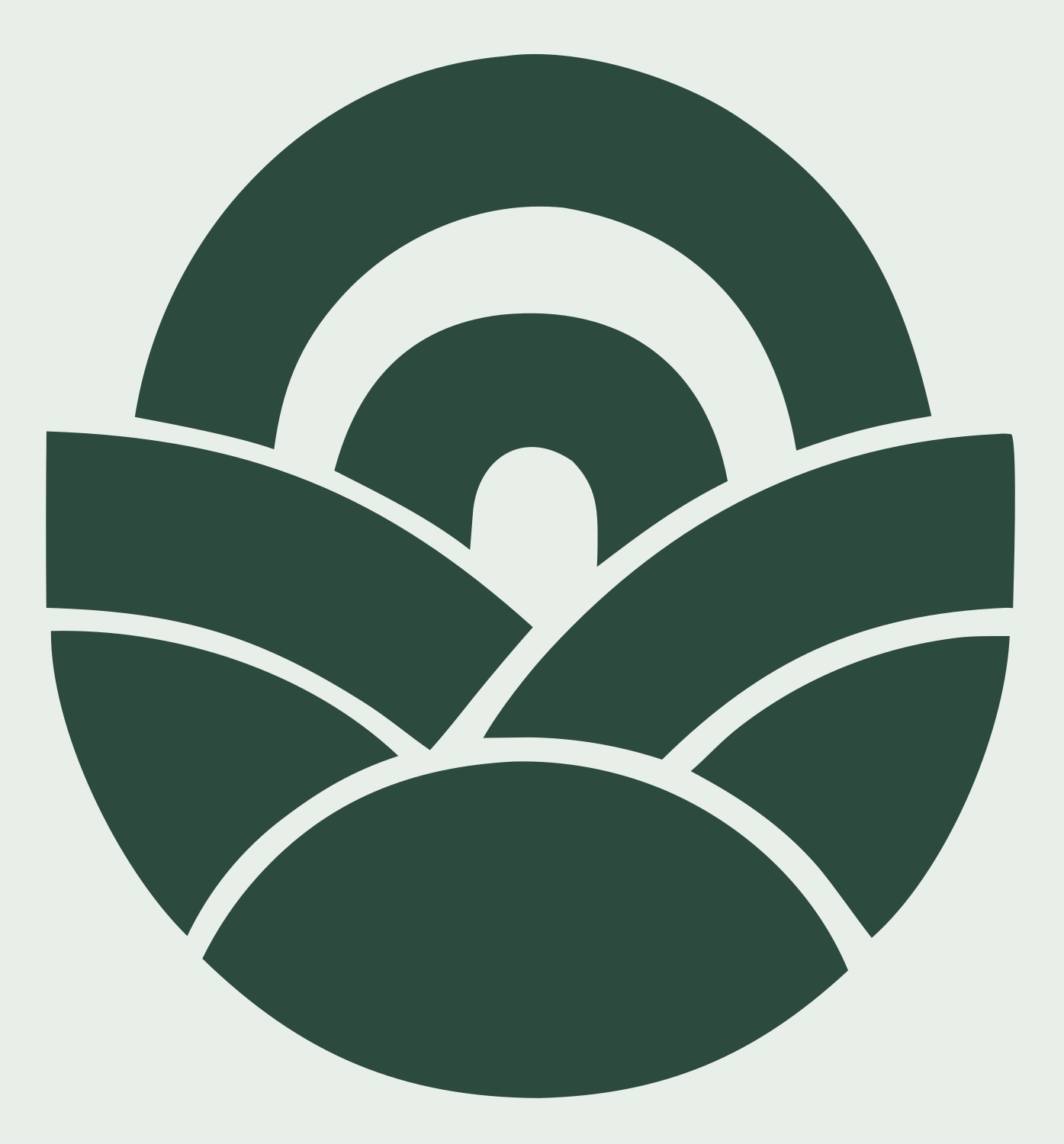 Sunrise Crown Fields Mark #e8efe9/#2d4a3e