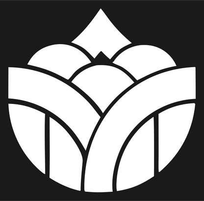 Geometric Lotus Crown Emblem #1a1a1a/#ffffff
