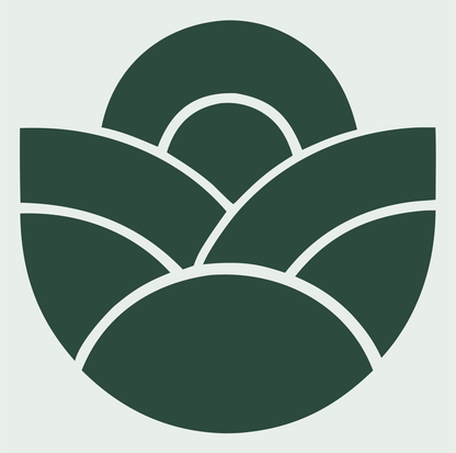 Sunrise Crown Circular Emblem #e8efe9/#2d4a3e